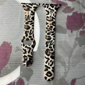 Animal print cincha para reloj de mano apple